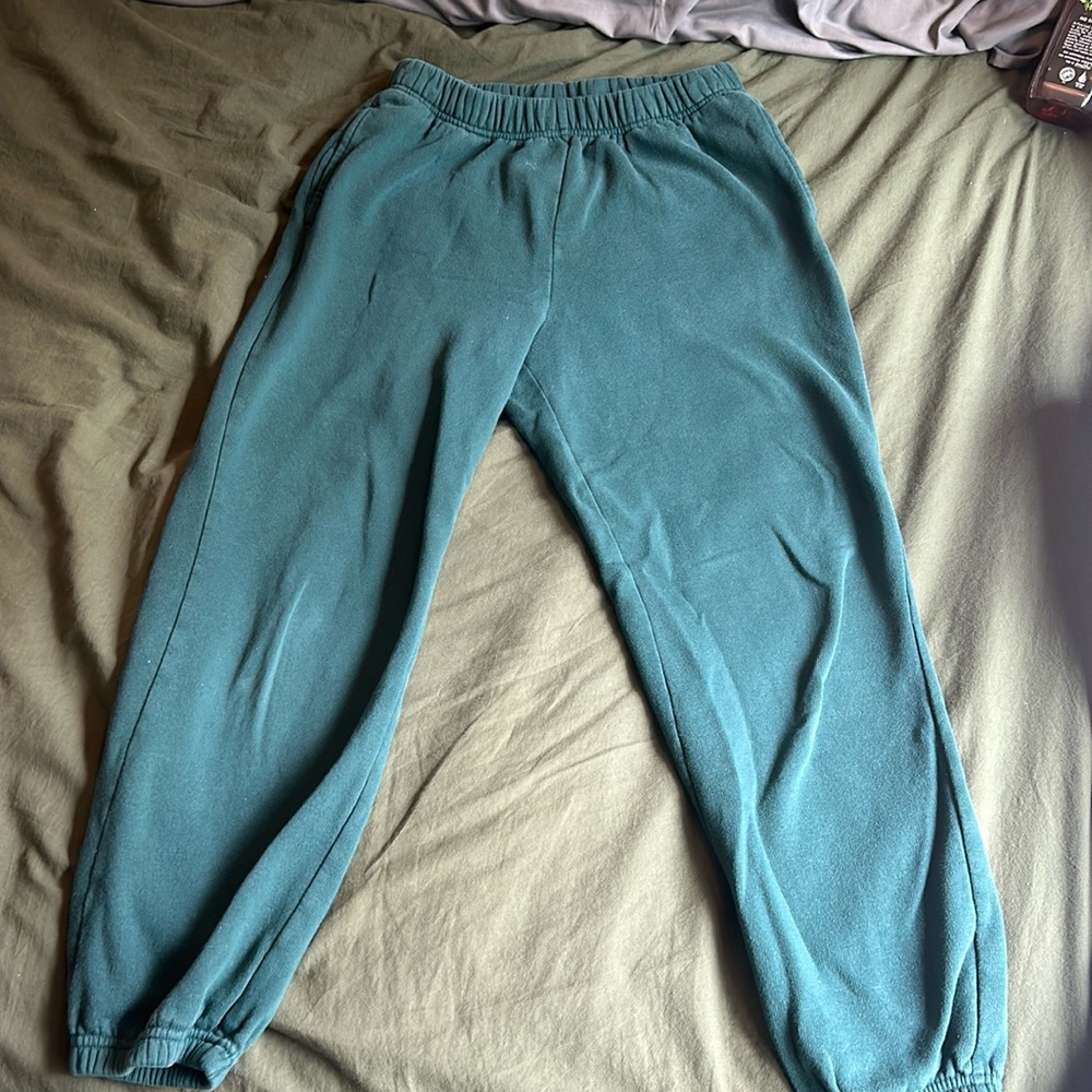 Soft green sweats. Medium, unsure if purchase location.